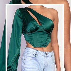 Corset asymmetrical top